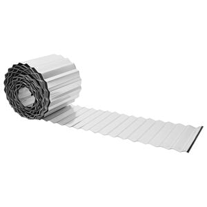 vidaxl Krawężnik do trawnika 5 m x 15 cm Stal ocynkowana srebrny