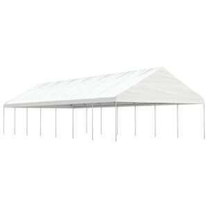 vidaXL Namiot ogrodowy z dachem, biały, 15,61x5,88x3,75 m, polietylen