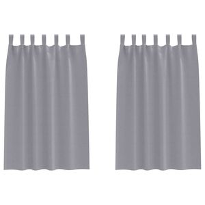 vidaXL Firany blackout z k&oacute;łkami 2 szt. jasnoszary 175 x 140 cm