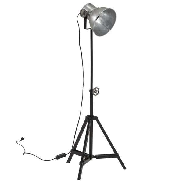 vidaXL Lampa wisząca, 25 W, srebro vintage, 35x35x65/95 cm, E27