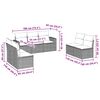vidaXL 7-cz. zestaw wypoczynkowy do ogrodu, z poduszkami, jasnoszary