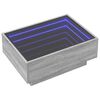 vidaXL Stolik kawowy z LED, szary dąb sonoma, 70x50x30 cm
