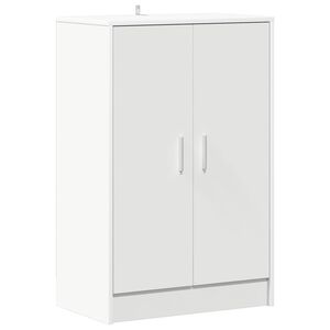 vidaXL Szafka na buty, biała, 60x35x92 cm, materiał drewnopochodny
