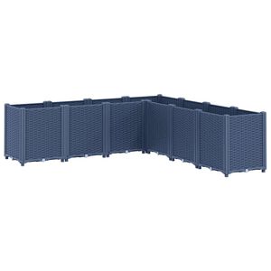 vidaXL Donica ogrodowa, niebieskoszara, 160x160x53 cm, PP