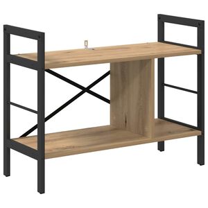vidaXL P&oacute;łka na książki 3 poziomy 75 x 30 x 58,5 cm Dąb rzemieślniczy