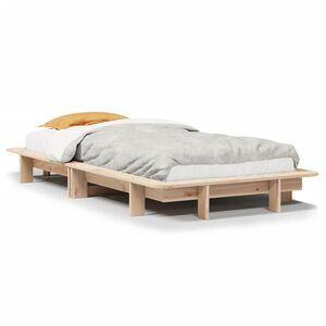 vidaXL Rama ł&oacute;żka bez materaca, 75x190 cm, lite drewno sosnowe