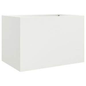 vidaXL Donica, biała, 62x47x46 cm, stal