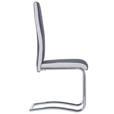 vidaXL Krzesła stołowe, wspornikowe, 2 szt., czarne, tkanina