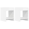 vidaXL Stojak na rośliny z p&oacute;łką 2 pcs Biały 30 x 30 x 40 cm