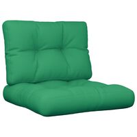 vidaXL Poduszki na sofę z palet, 2 szt., zielone, tkanina