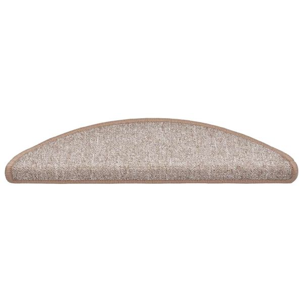 vidaXL Maty na schody 30 szt. 56x17x3 cm Jasnobrązowe p&oacute;łokrągłe