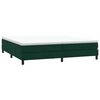vidaXL Ł&oacute;żko Box Spring bez materaca Ciemnozielone 200x210 cm Aksamit