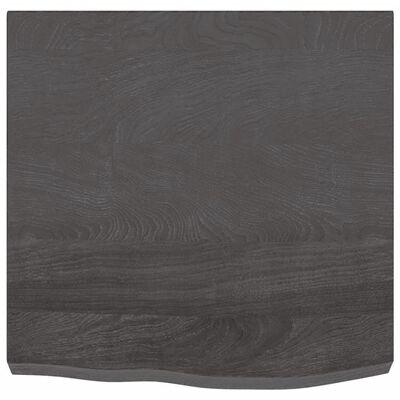 vidaXL Blat do łazienki, ciemnobrązowy, 60x60x(2-6) cm, lite drewno