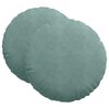 vidaXL Poduszki na siedziska 2 pcs Zielony morski &Oslash; 40 x 13 cm Aksamit