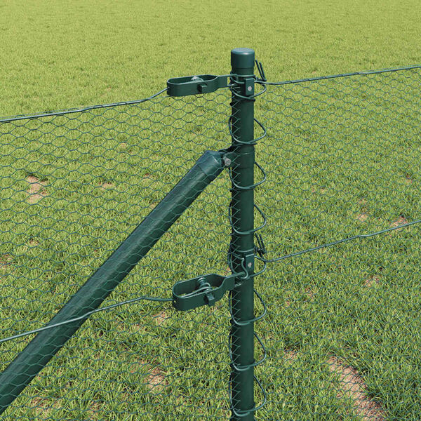 vidaXL Słupek ogrodzeniowy. Zielony 100 x 0,8 m (siatka 13 mm)