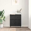 vidaXL Bufet Czarny Dąb 60 x 35 x 70 cm Drewno inżynieryjne i żelazo