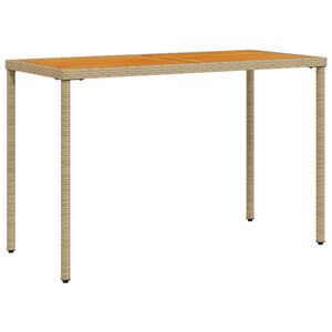 vidaXL St&oacute;ł ogrodowy z akacjowym blatem, beżowy, 115x54x74 cm