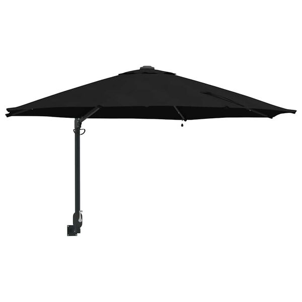 vidaXL Parasolka ogrodowa Czarny 248 x 248 x 148 cm Poliester i Stal