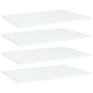 vidaXL P&oacute;łki na książki, 4 szt., białe, 60x40x1,5 cm, płyta wi&oacute;rowa