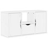 vidaXL Szafka RTV z szufladą &bdquo;ODDA&rdquo; Biała 79x24x40cm Drewno lite Sosna