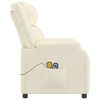 vidaXL Podnoszony fotel masujący, kremowy, obity sztuczną skórą