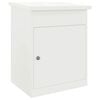 vidaXL Skrzynka na przesyłki z drzwiami Biały 47,5 x 38 x 59 cm Stal