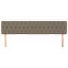 vidaXL Zagłówki do łóżka, 2 szt., taupe, 100x7x78/88 cm, tkanina
