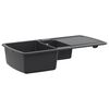 vidaXL Zlew kuchenny podw&oacute;jny Granite 96 x 50 x 31 cm grafitowy