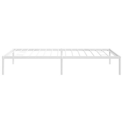 vidaXL Metalowa rama łóżka, biała, 100x190 cm