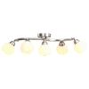 vidaXL Lampa sufitowa z ceramicznymi kloszami na 5 żar&oacute;wek E14