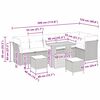 vidaXL Zestaw Sof na Ogr&oacute;d z poduszką z przechowywaniem 9 pcs Szary