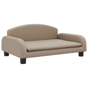 vidaXL Sofa dla dzieci, cappuccino, 70x45x30 cm, sztuczna sk&oacute;ra