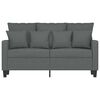 vidaXL Sofa 2-osobowa, ciemnoszara, 120 cm, tapicerowana tkaniną