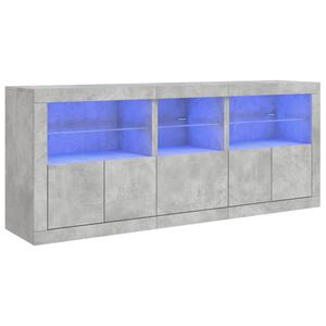 vidaXL Szafka z oświetleniem LED, szarość betonu, 162x37x67 cm