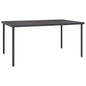 vidaXL St&oacute;ł jadalniany do ogrodu, 150x90x74 cm, antracyt, stal