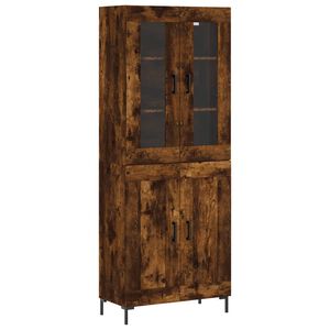 vidaXL Witrynka przydymiony dąb 69,5x34x180 cm materiał drewnopochodny