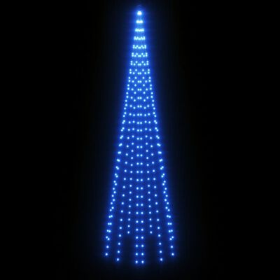 vidaXL Choinka do montażu na maszcie, 310 niebieskich LED, 300 cm