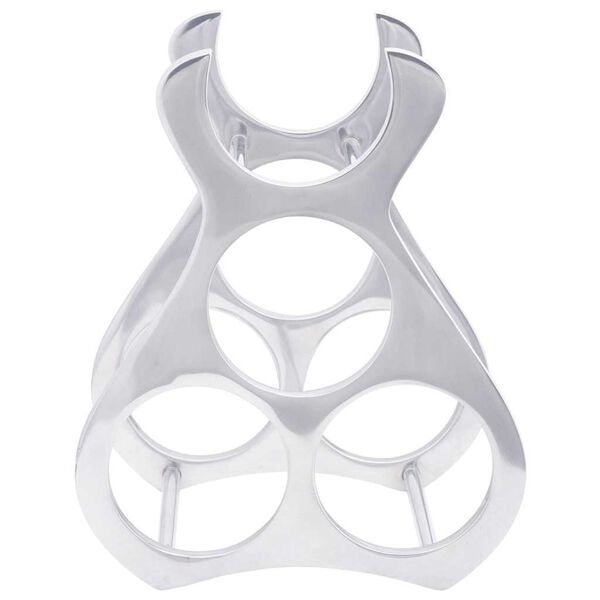 vidaXL Regał na wino Srebrny 32 x 14 x 37.5 cm Aluminium