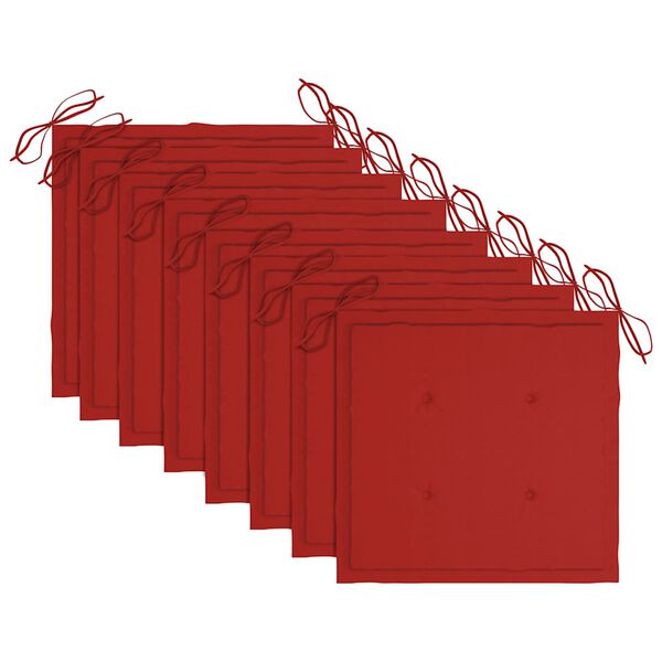 vidaXL Krzesła ogrodowe z poduszkami, 8 szt., lite drewno akacjowe