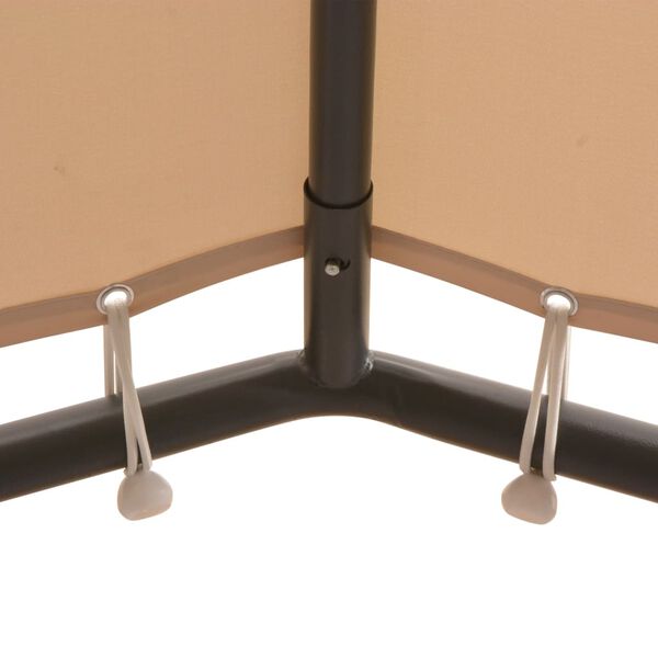 vidaXL Altana/namiot ogrodowy, 4x4 m, stal, beżowy