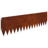 vidaXL Krawężnik do trawnika 10 pcs 103 x 30 cm Stal Rdzawy