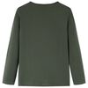 Koszulka dziecięca z długimi rękawami, z kotem, khaki, 128