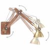 vidaXL Lampa ścienna w industrialnym stylu, mosiężna, okrągła, E27