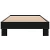 vidaXL Rama łóżka, czarna, 90x190 cm, materiał drewnopochodny i metal