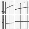 vidaXL Brama ogrodowa Z blokadą Szary 125 x 500 cm Stal