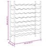 vidaXL Stojak na 48 butelek wina, biały, metalowy