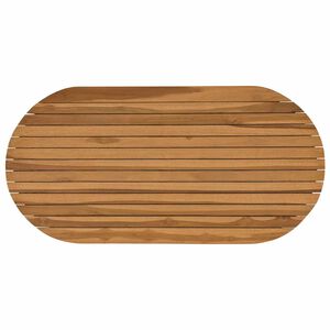 vidaXL Blat stołu 100 x 50 x 3,5 cm Owalny Lite drewno teakowe