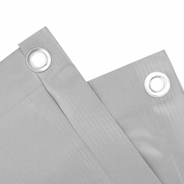 vidaXL Osłona balkonowa, szara, 500x75 cm, PVC