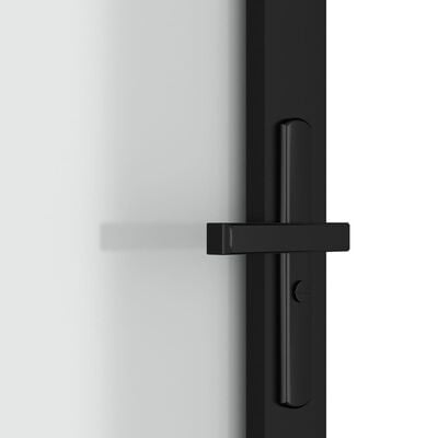 vidaXL Drzwi wewnętrzne, 102,5x201,5 cm, czarne, szkło i aluminium