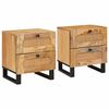 vidaXL Szafka Nocna 2 pcs Naturalny 40 x 33 x 46 cm Drewno z mango